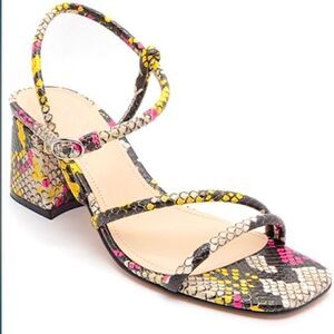 Nine West Grayce Snakeskin Sandal Multicolor